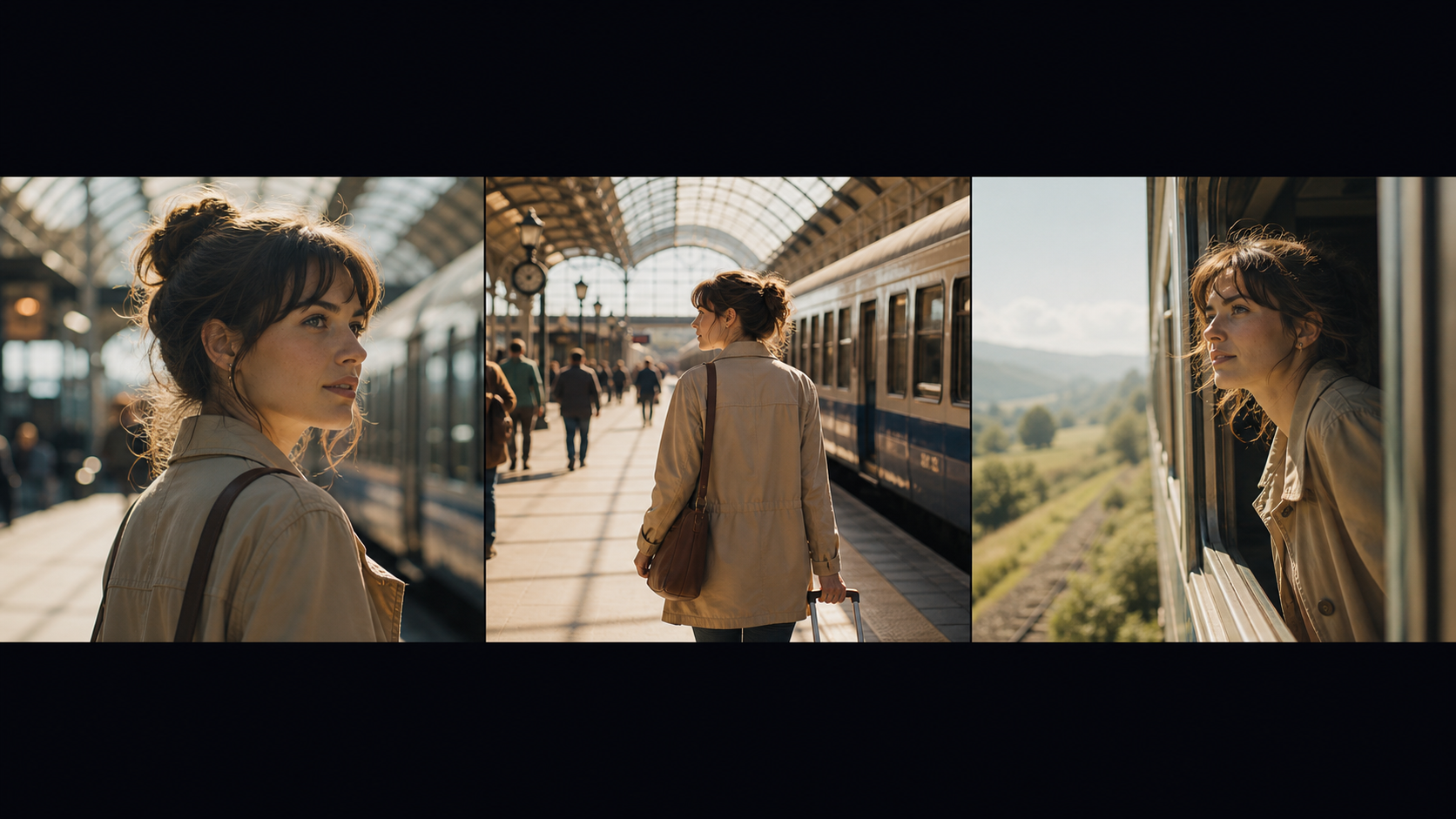 Bright multi-shot cinematic scene prompt example